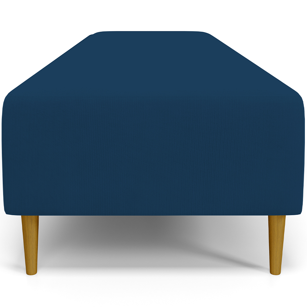 Puff Decorativo Sala de Estar Bali W01 Pés Palito 210x60cm Suede Azul Marinho - Lyam Decor