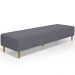 Puff Decorativo Sala de Estar Bali W01 Pés Palito 210x60cm Suede Cinza - Lyam Decor