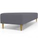 Puff Decorativo Sala de Estar Bali W01 Pés Palito 210x60cm Suede Cinza - Lyam Decor