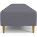 Puff Decorativo Sala de Estar Bali W01 Pés Palito 210x60cm Suede Cinza - Lyam Decor