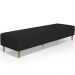 Puff Decorativo Sala de Estar Bali W01 Pés Palito 210x60cm Suede Preto - Lyam Decor