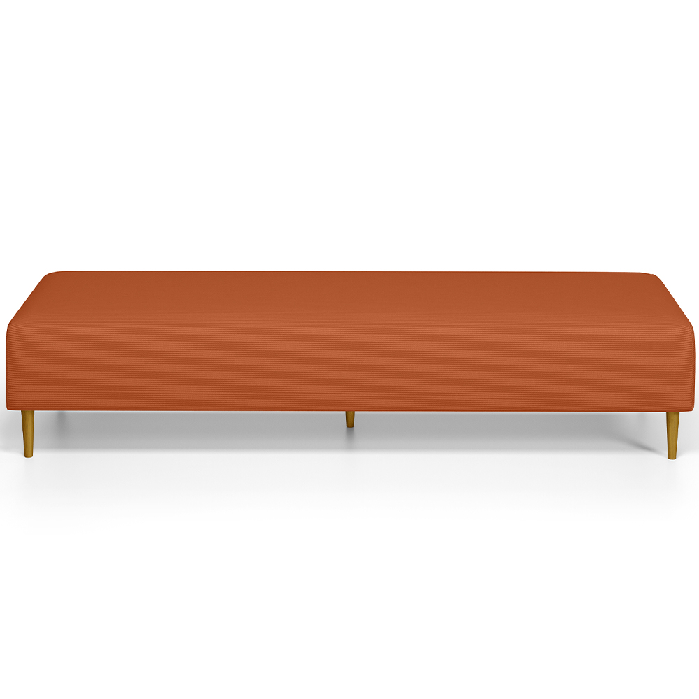 Puff Decorativo Sala de Estar Bali W01 Pés Palito 210x60cm Tecido Terracota - Lyam Decor