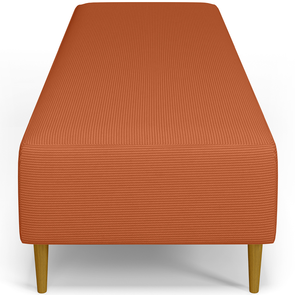 Puff Decorativo Sala de Estar Bali W01 Pés Palito 210x60cm Tecido Terracota - Lyam Decor