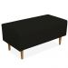 Puff Decorativo Sala de Estar Cléo W01 Pés Palito 90 cm Corino Preto - Lyam Decor