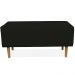 Puff Decorativo Sala de Estar Cléo W01 Pés Palito 90 cm Corino Preto - Lyam Decor