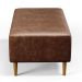 Puff Decorativo Sala de Estar Cléo W01 Pés Palito 90 cm Couríssimo Marrom - Lyam Decor