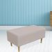 Puff Decorativo Sala de Estar Cléo W01 Pés Palito 90 cm Linho Bege - Lyam Decor