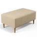 Puff Decorativo Sala de Estar Cléo W01 Pés Palito 90 cm Linho Bege Escuro - Lyam Decor