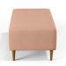 Puff Decorativo Sala de Estar Cléo W01 Pés Palito 90 cm Linho Rosê - Lyam Decor