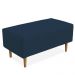 Puff Decorativo Sala de Estar Cléo W01 Pés Palito 90 cm Suede Azul Marinho - Lyam Decor