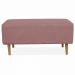Puff Decorativo Sala de Estar Cléo W01 Pés Palito 90 cm Suede Rosê - Lyam Decor