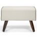 Puff Decorativo com Pés de Madeira Viseo D02 60 cm Linho Bege B-172 - Lyam Decor