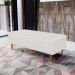 Puff Decorativos Sala de Estar Bali W01 Pés Palito 120x50cm Bouclê Cru - Lyam Decor