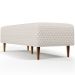Puff Decorativos Sala de Estar Bali W01 Pés Palito 120x50cm Bouclê Cru - Lyam Decor