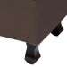 Puff París Luis Xv L02 Capitone Suede Marrom Pés Madeira - Lyam Decor
