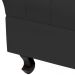 Puff París Luis Xv L02 Capitone Suede Preto Pés Madeira - Lyam Decor