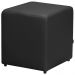 Puff Quadrado Decorativo L02 Corino Preto - Lyam Decor