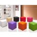 Puff Quadrado Decorativo L02 Corino Preto - Lyam Decor