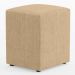 Puff Quadrado Decorativo L02 Sala de Estar Linho Bege Escuro - Lyam Decor