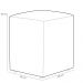 Puff Quadrado Decorativo L02 Sala de Estar Linho Bege Escuro - Lyam Decor