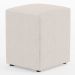 Puff Quadrado Decorativo L02 Sala de Estar Linho Cru - Lyam Decor