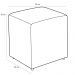 Puff Quadrado Decorativo L02 Suede Azul Marinho - Lyam Decor
