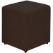 Puff Quadrado Decorativo L02 Suede Marrom- Lyam Decor
