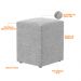 Puff Quadrado Decorativo Sala De Estar L02 Bouclê Cinza - Lyam Decor