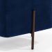 Puff Quadrado Decorativo Status 45x45 D02 Pés de Aço Veludo Azul Oxford C-304 - Lyam Decor