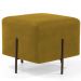 Puff Quadrado Decorativo Status 45x45 D02 Pés de Aço Veludo Mostarda C-279 - Lyam Decor