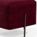Puff Quadrado Decorativo Status D02 Pés de Aço Veludo Marsala C-278 - Lyam Decor