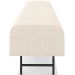 Puff Recamier Decorativo com Pés Industrial 140cm Novara P05 Linho Creme - Lyam Decor