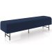 Puff Recamier Decorativo com Pés Industrial 140cm Novara P05 Veludo Azul Marinho - Lyam Decor