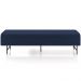 Puff Recamier Decorativo com Pés Industrial 140cm Novara P05 Veludo Azul Marinho - Lyam Decor