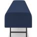 Puff Recamier Decorativo com Pés Industrial 140cm Novara P05 Veludo Azul Marinho - Lyam Decor