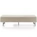 Puff Recamier Decorativo com Pés Industrial 140cm Novara P05 Veludo Bege - Lyam Decor