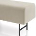 Puff Recamier Decorativo com Pés Industrial 140cm Novara P05 Veludo Bege - Lyam Decor