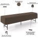 Puff Recamier Decorativo com Pés Industrial 140cm Novara P05 Veludo Marrom - Lyam Decor