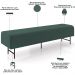 Puff Recamier Decorativo com Pés Industrial 140cm Novara P05 Veludo Verde Musgo - Lyam Decor