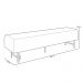 Puff Recamier Decorativo com Pés Industrial 140cm Novara P05 Veludo Verde Musgo - Lyam Decor