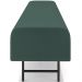 Puff Recamier Decorativo com Pés Industrial 140cm Novara P05 Veludo Verde Musgo - Lyam Decor