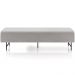 Puff Recamier Decorativo com Pés Industrial 160cm Novara P05 Veludo Cinza - Lyam Decor