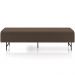 Puff Recamier Decorativo com Pés Industrial 160cm Novara P05 Veludo Marrom - Lyam Decor