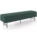 Puff Recamier Decorativo com Pés Industrial 160cm Novara P05 Veludo Verde Musgo - Lyam Decor