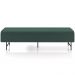 Puff Recamier Decorativo com Pés Industrial 160cm Novara P05 Veludo Verde Musgo - Lyam Decor