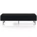 Puff Recamier Decorativo com Pés Industrial 195cm Novara P05 Veludo Preto - Lyam Decor