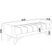 Puff Recamier Decorativo com Pés em Madeira 140 cm Itália P05 Linho Bege Claro - Lyam Decor