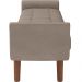 Puff Recamier Decorativo com Pés em Madeira 140 cm Itália P05 Veludo Bege - Lyam Decor
