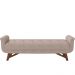Puff Recamier Decorativo com Pés em Madeira 160 cm Itália P05 Linho Bege - Lyam Decor