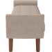 Puff Recamier Decorativo com Pés em Madeira 160 cm Itália P05 Linho Bege - Lyam Decor